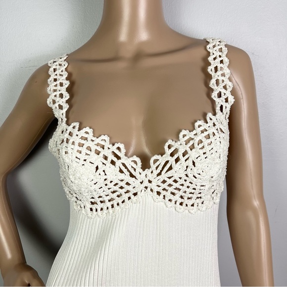 NEW PROENZA SCHOULER WHITE RIBBED MINI DRESS - Picture 4 of 12